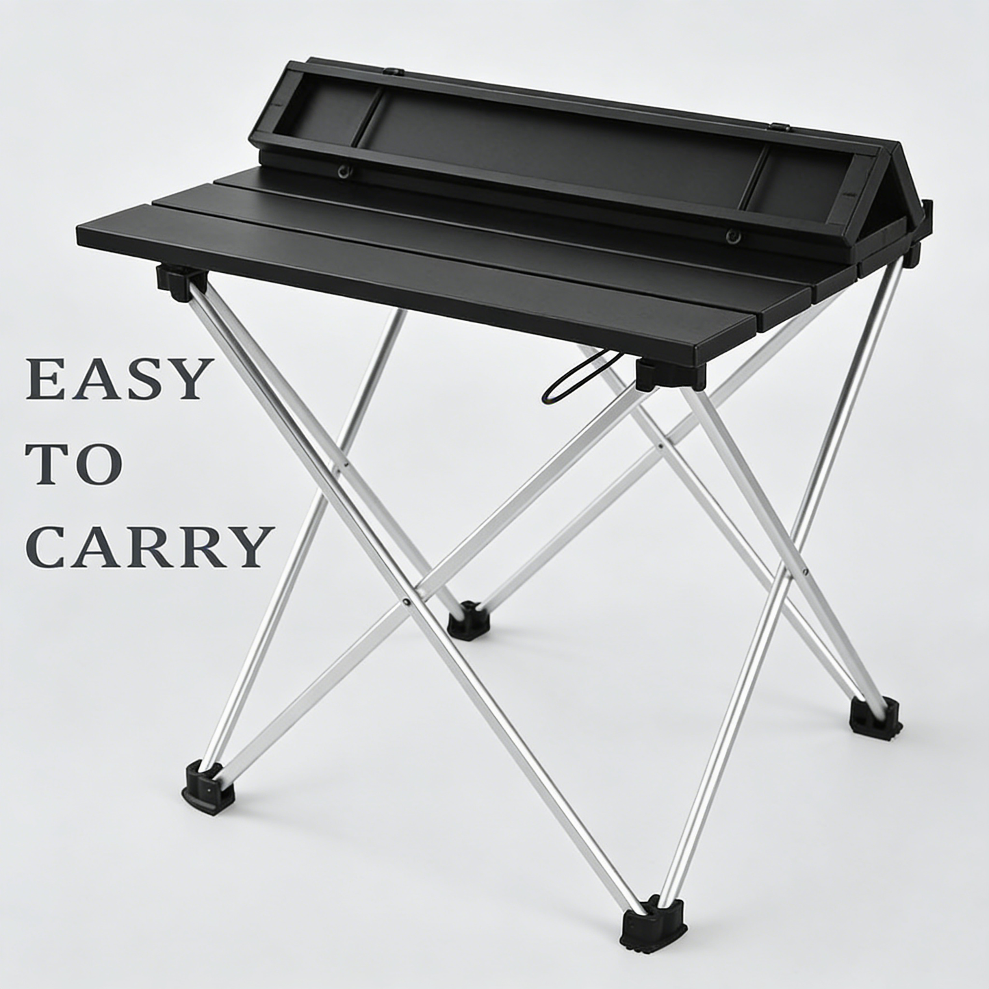 Ultralight Aluminum Folding Camping Table, Compact Portable Low Table with Carry Bag